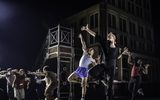 Dance class performing, lead by Mr Bell (Edwin Ray). Credit: Johan Persson