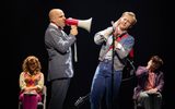 BACK TO THE FUTURE The Musical UK Tour. Rhys Owen (Strickland) and Axel Duffy (Marty McFly) Photo Mark Senior